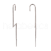 Anti-Tarnish Rhodium Plated 925 Sterling Silver Ear Wrap Crawler Hook Earrings EJEW-AA00271-33A-P-1