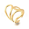 304 Stainless Steel Cuff Rings for Women RJEW-M103-07G-2