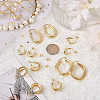 Yilisi 4Pair 4 Style C-shape Brass Stud Earrings DIY-YS0001-41-4