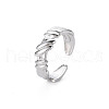 Non-Tarnish 304 Stainless Steel Empaistic Open Cuff Rings RJEW-N038-044P-3