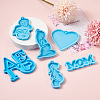 Boutigem 6Pcs 6 Style Mother's Day Theme DIY Pendants Silicone Molds DIY-BG0001-37-5