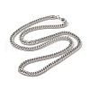 Iron Cuban Link Chain Necklaces for Women Men NJEW-A028-01F-P-1