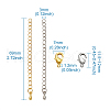 Craftdady Brass Chain Extender KK-CD0001-01-8