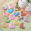 50pcs Heart PVC & Plastic Sequin Shaker Cabochons KY-CJ0001-45-5