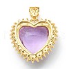 Transparent Faceted Glass Pendants ZIRC-I050-02G-4