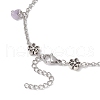 5Pcs 5 Styles Natural & Synthetic Gemstone Chip Tassel Alloy Link Anklets AJEW-AN00696-6