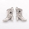 Tibetan Style Alloy Pendant Rhinestone Settings X-TIBEP-24059-AS-RS-2