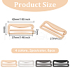 Olycraft 8Pcs 4 Colors Zinc Alloy Underwear Strap Buckles FIND-OC0003-08D-2