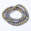 Electroplate Transparent Glass Beads Strands EGLA-A034-T1mm-V03-2