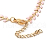 Enamel Ear of Wheat Link Chains Bracelet BJEW-P271-02G-03-4