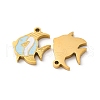 304 Stainless Steel Enamel Charms STAS-U060-02G-03-2