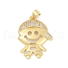 Brass Micro Pave Cubic Zirconia Pendants KK-D317-102G-1