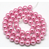 Eco-Friendly Dyed Glass Pearl Round Beads Strands HY-A002-10mm-RB109-1