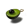 Brass Acrylic Pendants OACR-R006-01G-17-2