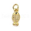 Brass Micro Pave Cubic Zirconia Pendants KK-Z100-05G-1