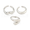 3Pcs Alloy Open Cuff Rings Kit for Women RJEW-K260-06P-2