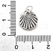 925 Sterling Silver Shell Shaped Charms STER-D306-09AS-3
