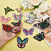 Polyester Embroidery Butterfly Sew on Appliques PATC-WH0012-60-3