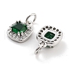 Brass with Cubic Zirconia  Pendants KK-P271-33P-2