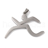 Non-Tarnish 304 Stainless Steel Pendants STAS-U010-24P-1