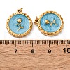 304 Stainless Steel Enamel Pendants STAS-U061-51G-01A-3