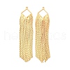 Brass Tassel Big Pendants KK-F898-22D-G-1