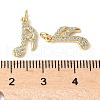 Brass Micro Pave Clear Cubic Zirconia Pendants KK-H449-85A-G-RS-3