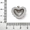 Brass Micro Pave Cubic Zirconia Pendants KK-C091-02D-PG-3