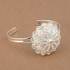 Flower Alloy Pendant Necklace & Stud Earring & Ring & Cuff Bangles Sets FS-WGC2EA1-01-4