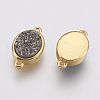 Druzy Resin Links connectors G-F564B-07G-2