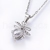 304 Stainless Steel Pendant Necklaces NJEW-H486-06-3