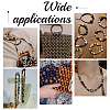 AHADERMAKER 250Pcs 5 Styles Dyed Natural Wood Beads WOOD-GA0001-40-4