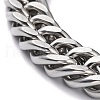 Tarnish Resistant 304 Stainless Steel Cuban Link Chain Bracelets X-STAS-A028-B064P-A-2