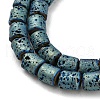 Electroplated Natural Lava Rock Beads Strands G-Z032-J04-12-4