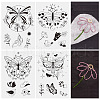 20 Patterns Non-woven Fabrics Water-soluble Embroidery Aid Drawing Sketch DIY-TAC0100-009-1