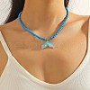 Summer Beach Natural Shell Pendant Glass Seed Beaded Necklaces for Women FS-WGEF253-14-1