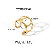 304 Stainless Steel Cuff Rings for Women HY5627-2-2