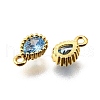Brass Pave Cubic Zirconia Pendants KK-V011-21G-B-2