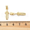 Brass Micro Pave Cubic Zirconia Pendants KK-Z098-05G-3
