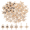   60Pcs 3 Styles Alloy Rhinestone Pendants FIND-PH0020-28-1
