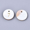 Natural Freshwater Shell Charms SHEL-Q023-07-2