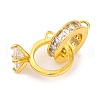 Brass Micro Pave Cubic Zirconia Pendants KK-U039-04G-2