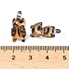 Transparent Leopard Print Resin Cabochons CRES-Z014-02-3