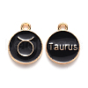 Alloy Enamel Pendants X-ENAM-S124-01B-08C-1