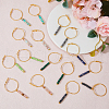 8 Pair 8 Style Natural & Synthetic Mixed Gemstone Beaded Column Drop Earrings EJEW-AB00040-5