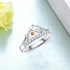 Mountain Zinc Alloy with Rhinestone Finger Rings for Women FS-WG7805C-04-1
