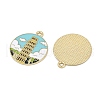 Alloy Enamel Pendants ENAM-V001-02D-G-2