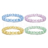 Dyed Natural Selenite Round Beaded Stretch Bracelet BJEW-JB09414-1