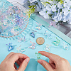 SUNNYCLUE 50Pcs 10 Colors UV Plating Rainbow Iridescent Transparent Acrylic Beads TACR-SC0001-30-3