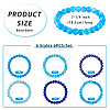 6Pcs 6 Styles 8mm Glass Round Beaded Stretch Bracelet Sets BJEW-TAC0021-4